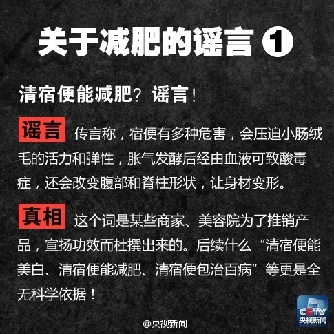 关于减肥的谣言