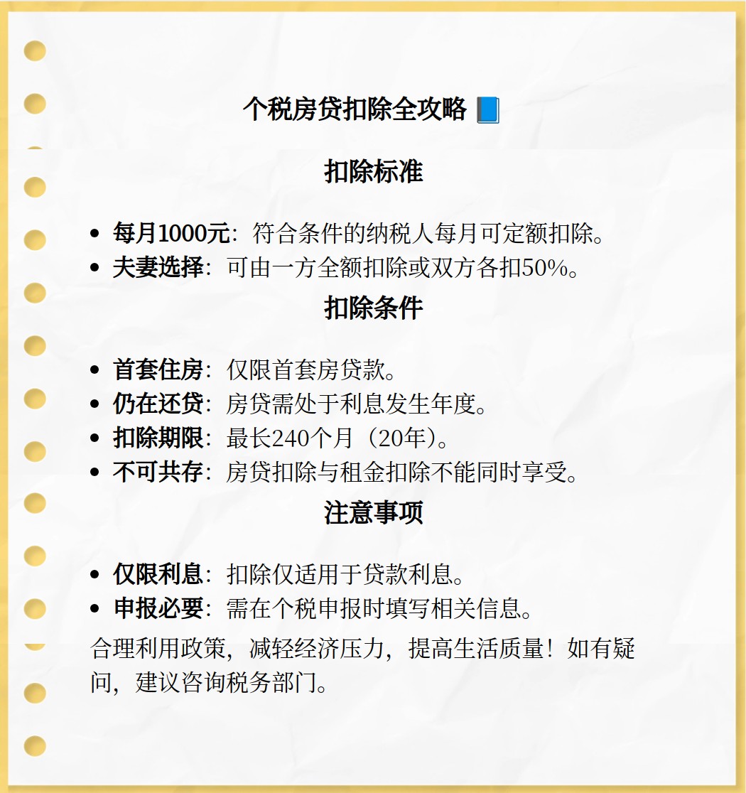 关于二套转首套可享住房贷利息个税扣除的相关解读