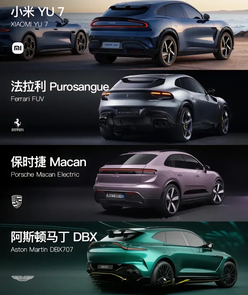 法拉利与小米，一场速度与科技的视觉盛宴——对比图片解析