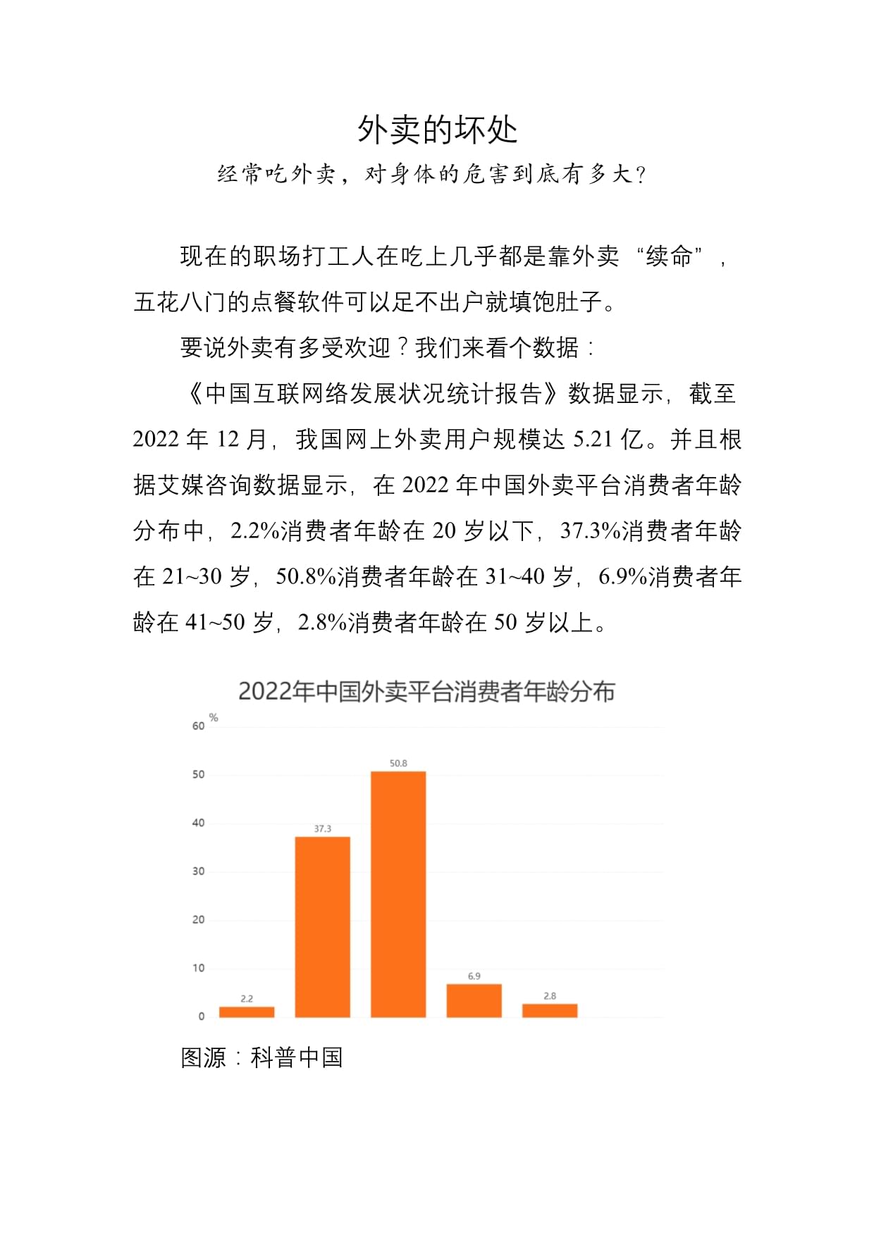 长期吃外卖生病的几率